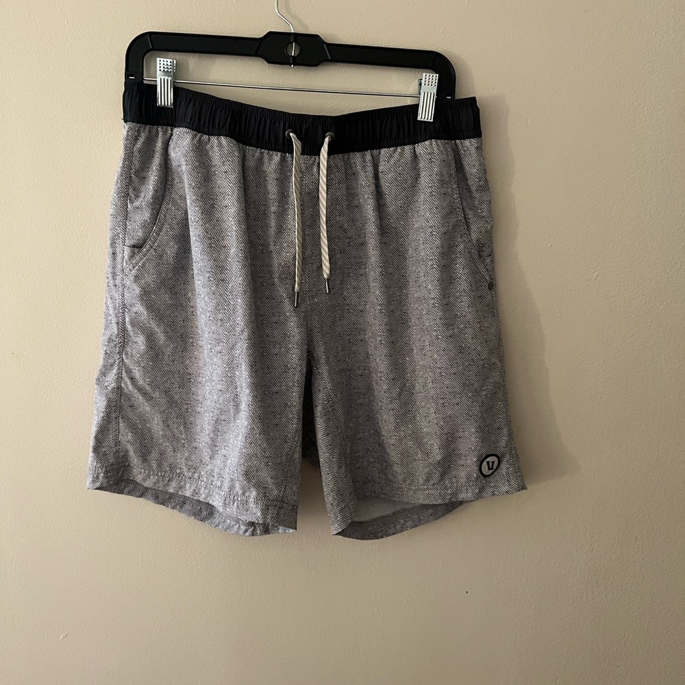 Vuori Heather Gray Athletic Men's Shorts